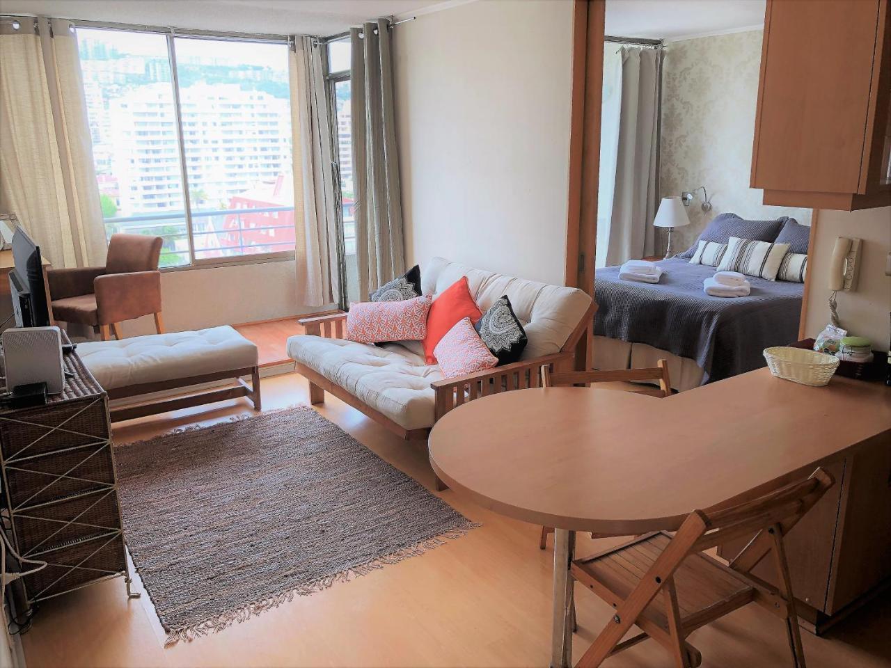 1201 Departamento Vs Centro Vina Daire Vina del Mar Dış mekan fotoğraf